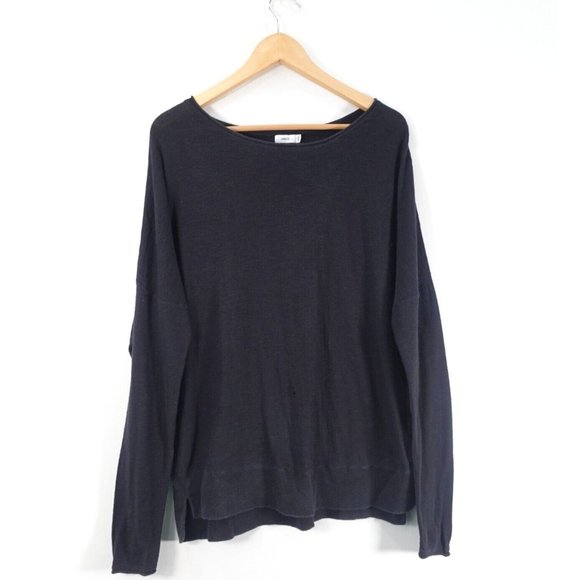 VINCE Black Sweater Women Large Knit Oversized Loose Pullover Boxy Casual Jumper - Picture 1 of 8